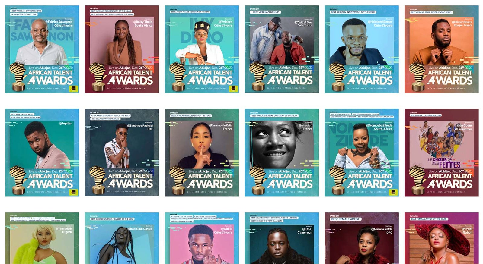 I'm nominated to the African Talent Awards